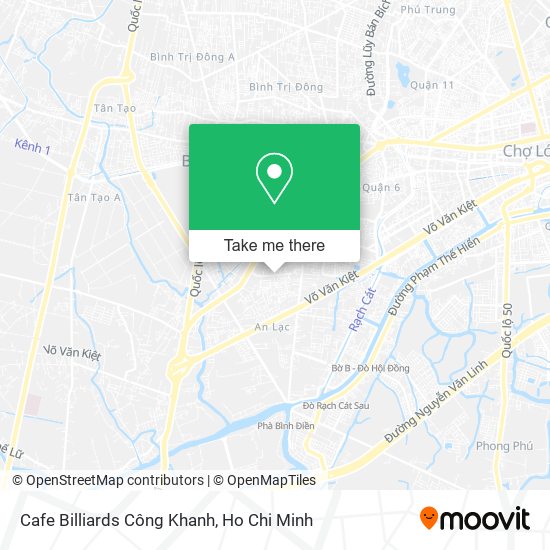 Cafe Billiards Công Khanh map