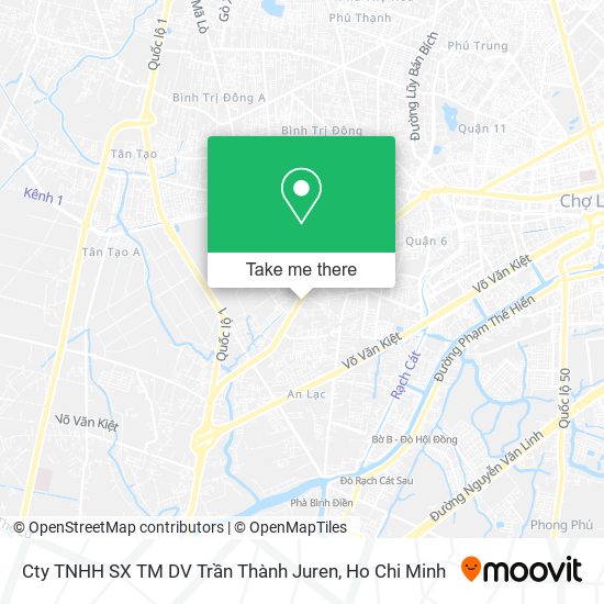 Cty TNHH SX TM DV Trần Thành Juren map