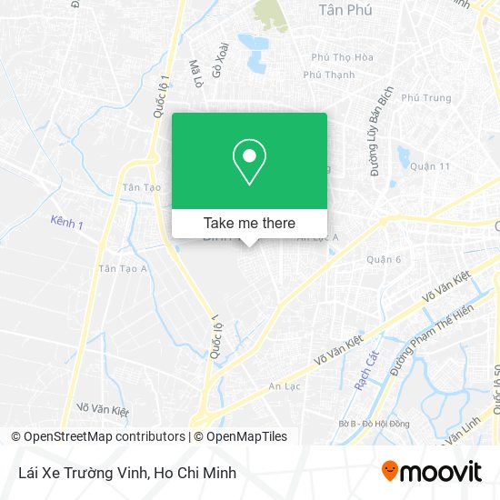 Lái Xe Trường Vinh map