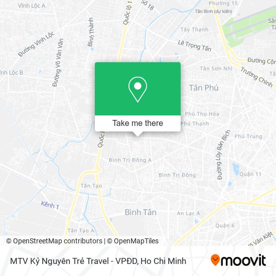 MTV Kỷ Nguyên Trẻ Travel - VPĐD map