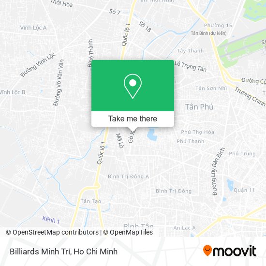 Billiards Minh Trí map