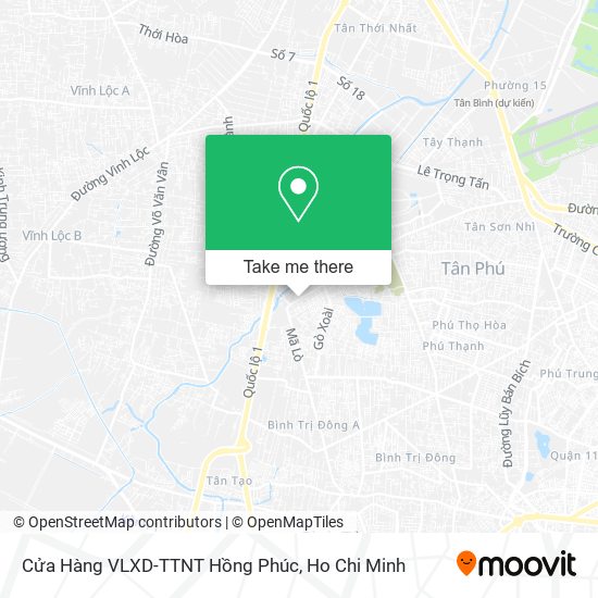 Cửa Hàng VLXD-TTNT Hồng Phúc map