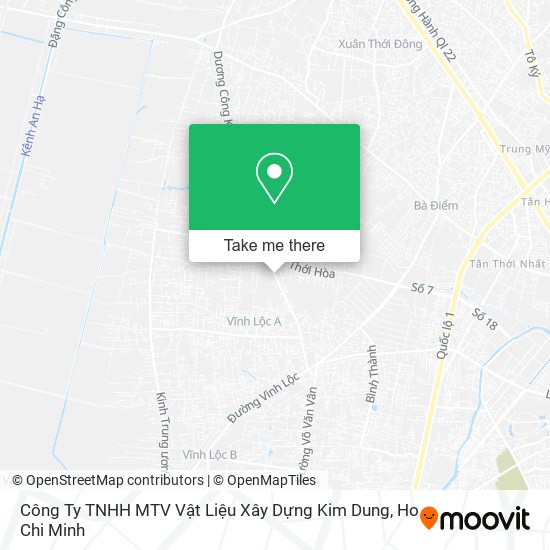 Công Ty TNHH MTV Vật Liệu Xây Dựng Kim Dung map