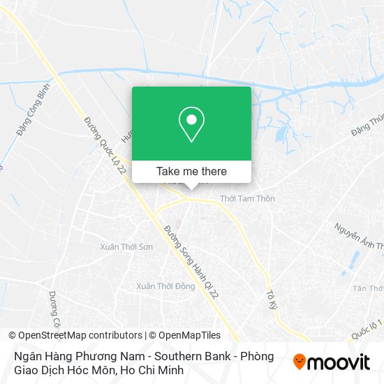 Ngân Hàng Phương Nam - Southern Bank - Phòng Giao Dịch Hóc Môn map