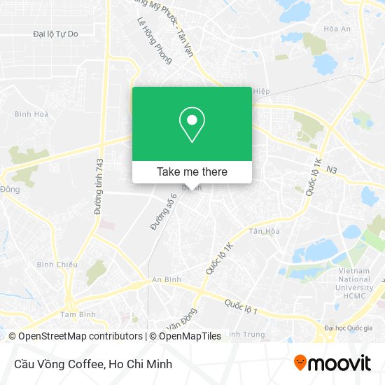 Cầu Vồng Coffee map