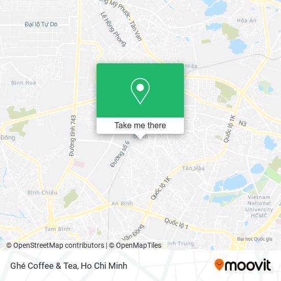 Ghé Coffee & Tea map