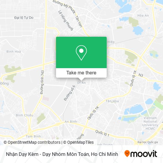 Nhận Dạy Kèm - Dạy Nhóm Môn Toán map