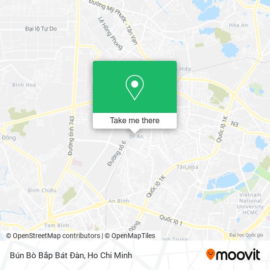 Bún Bò Bắp Bát Đàn map