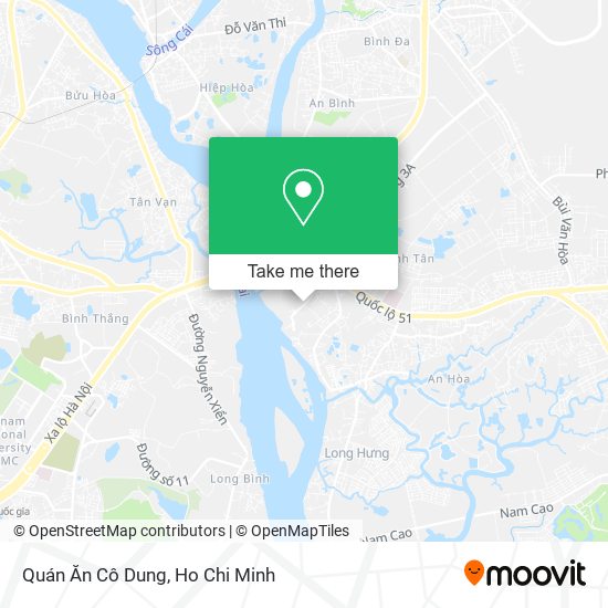 Quán Ăn Cô Dung map