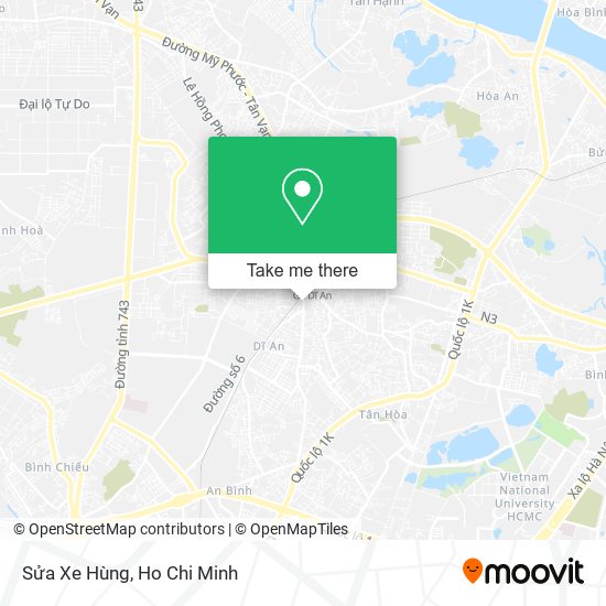 Sửa Xe Hùng map