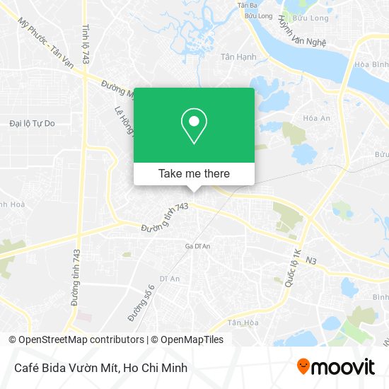 Café Bida Vườn Mít map