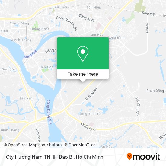 Cty Hương Nam TNHH Bao Bì map