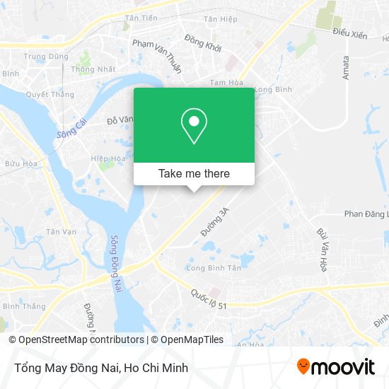Tổng May Đồng Nai map
