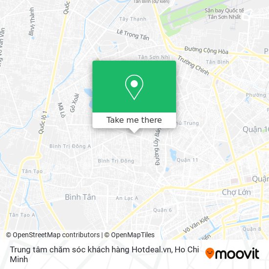 Trung tâm chăm sóc khách hàng Hotdeal.vn map