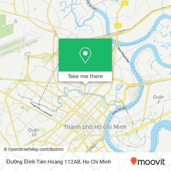 Đường Đinh Tiên Hoàng 112AB map