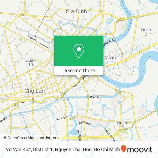 Vo Van Kiet, District 1, Nguyen Thai Hoc map