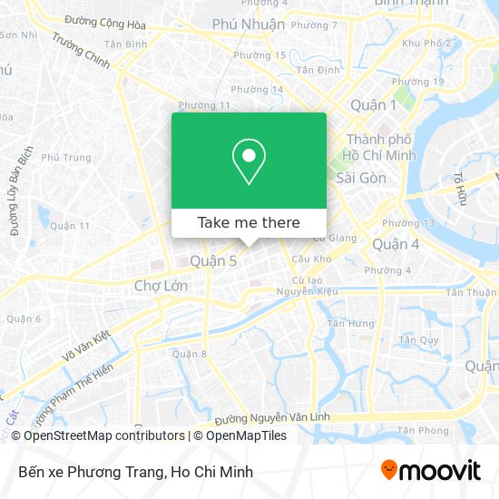 Bến xe Phương Trang map