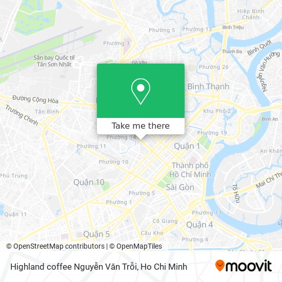 Highland coffee Nguyễn Văn Trỗi map