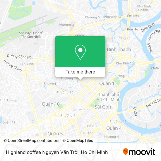 Highland coffee Nguyễn Văn Trỗi map