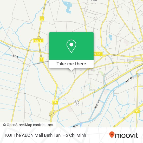 KOI Thé AEON Mall Bình Tân map