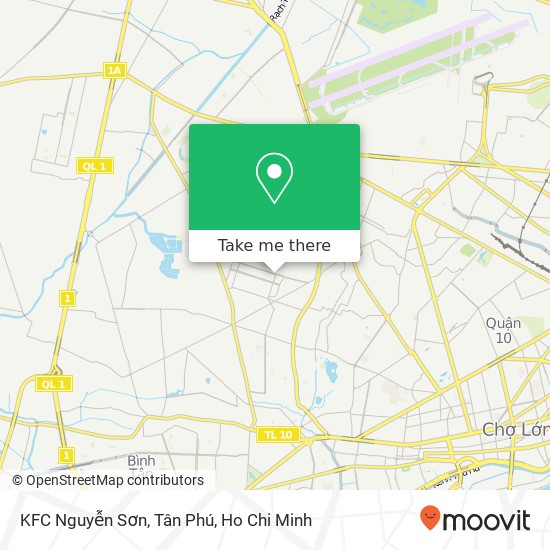 KFC Nguyễn Sơn, Tân Phú map