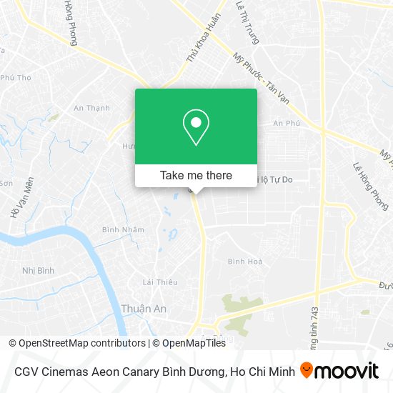 CGV Cinemas Aeon Canary Bình Dương map