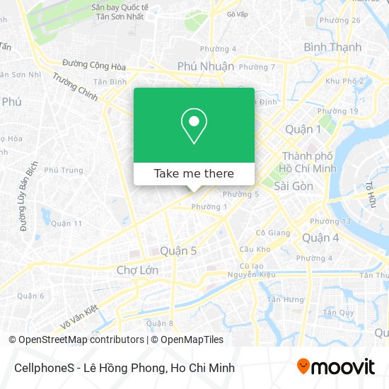 CellphoneS - Lê Hồng Phong map