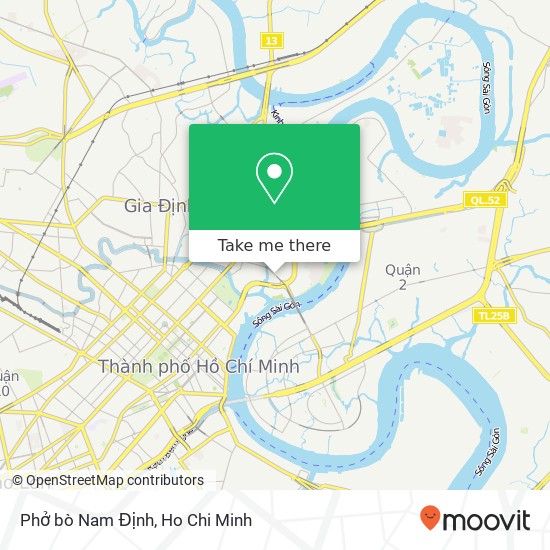 Phở bò Nam Định map