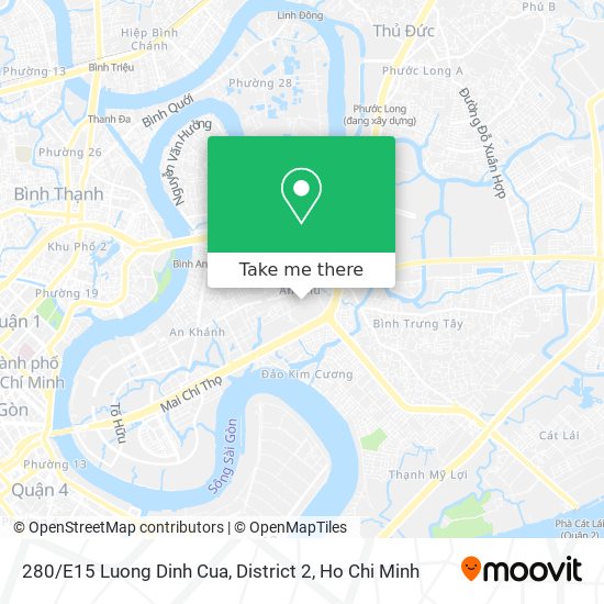 280 / E15 Luong Dinh Cua, District 2 map