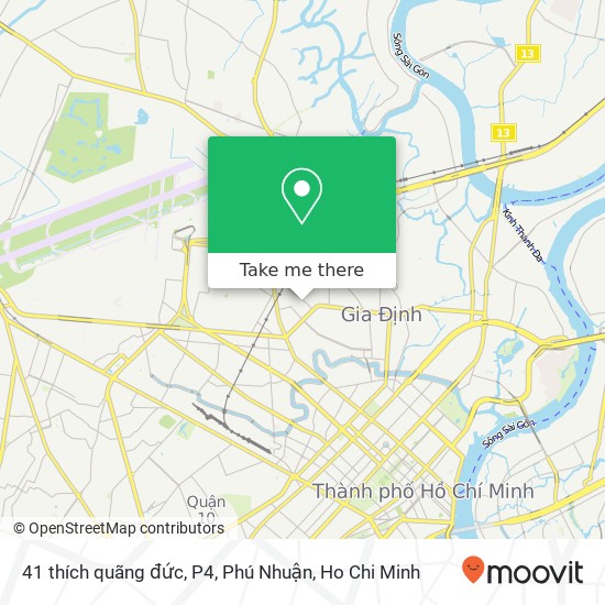 41 thích quãng đức, P4, Phú Nhuận map