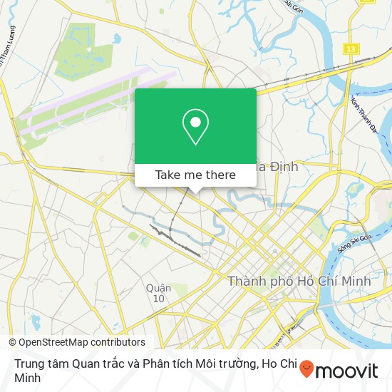 Trung tâm Quan trắc và Phân tích Môi trường map