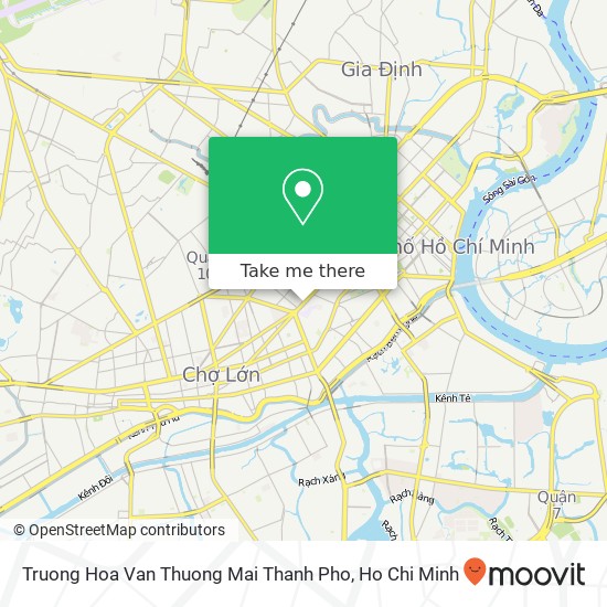 Truong Hoa Van Thuong Mai Thanh Pho map