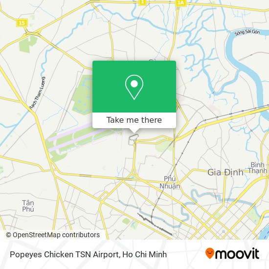 Popeyes Chicken TSN Airport map