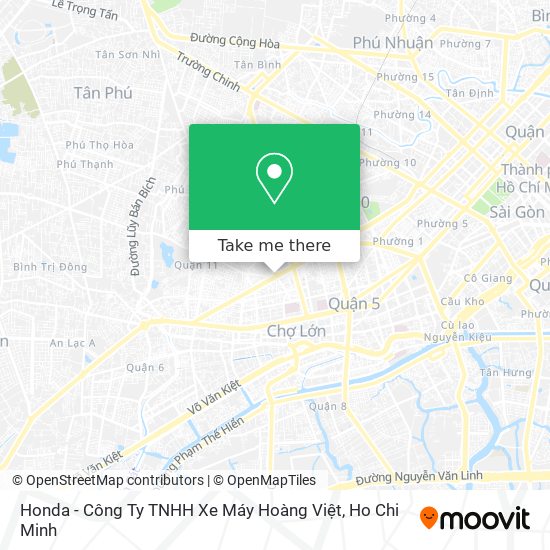 Honda - Công Ty TNHH Xe Máy Hoàng Việt map