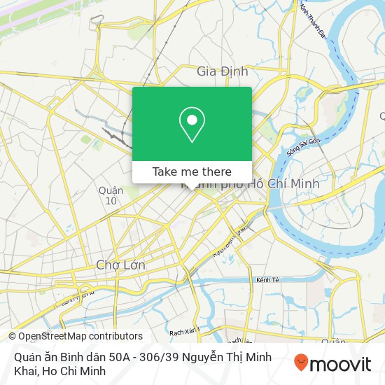Quán ăn Bình dân 50A - 306 / 39 Nguyễn Thị Minh Khai map