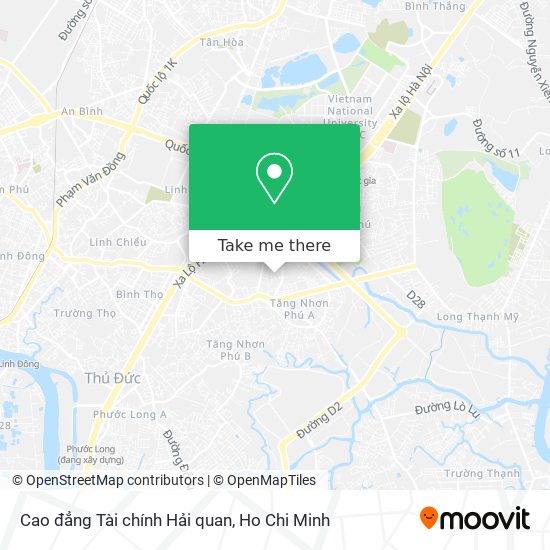 Cao đẳng Tài chính Hải quan map