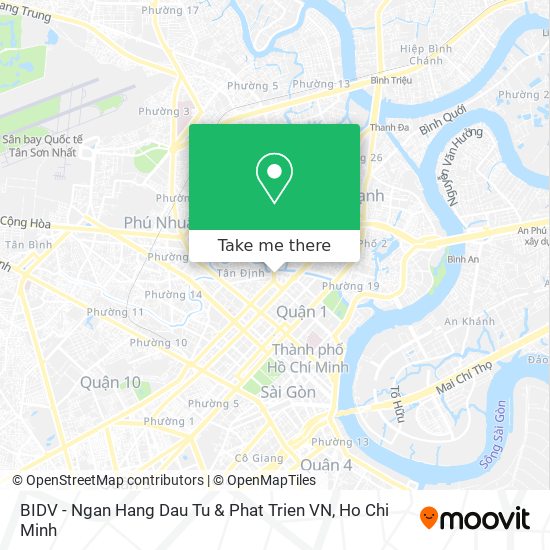 BIDV - Ngan Hang Dau Tu & Phat Trien VN map