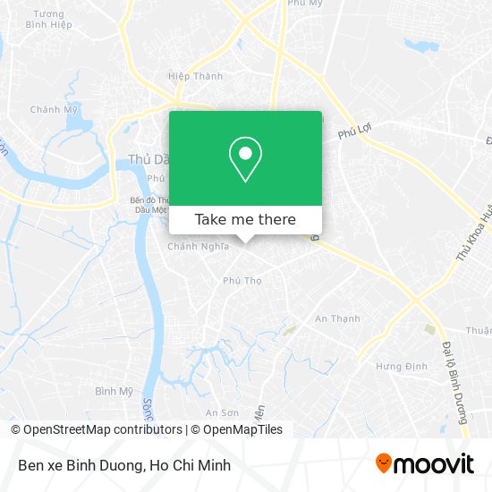 Ben xe Binh Duong map