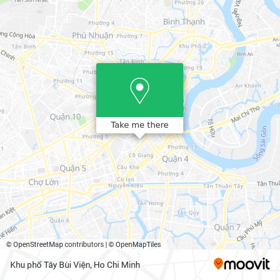 Khu phố Tây Bùi Viện map