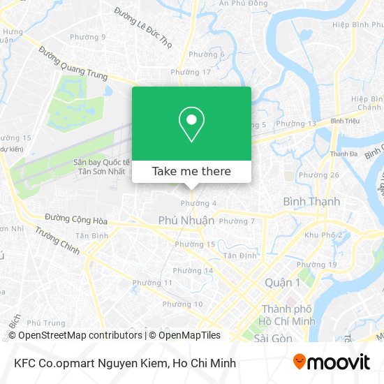 KFC Co.opmart Nguyen Kiem map