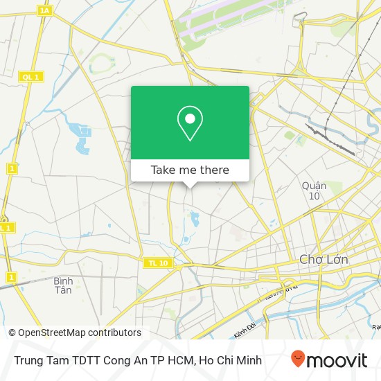 Trung Tam TDTT Cong An TP HCM map