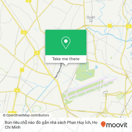 Bún riêu chỗ nào đó gần nhà sách Phan Huy Ích map