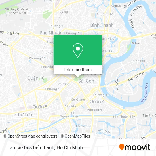 Trạm xe bus bến thành map