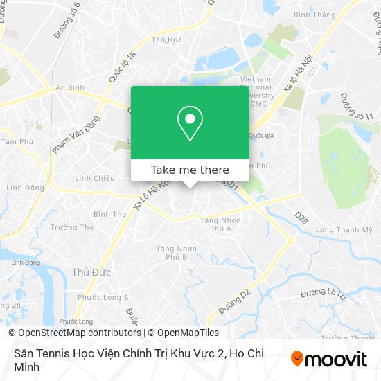 Sân Tennis Học Viện Chính Trị Khu Vực 2 map