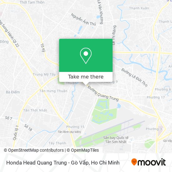 Honda Head Quang Trung - Gò Vấp map