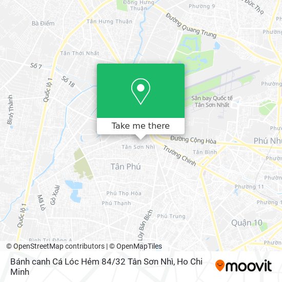 Bánh canh Cá Lóc Hẻm 84 / 32 Tân Sơn Nhì map