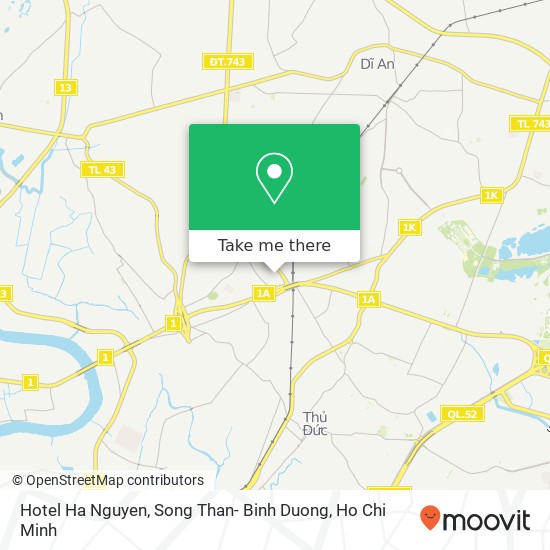 Hotel Ha Nguyen, Song Than- Binh Duong map