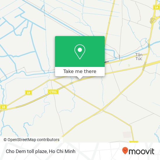 Cho Dem toll plaze map