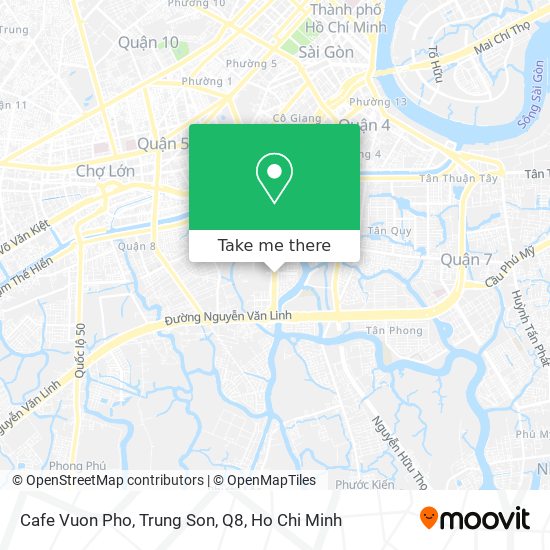 Cafe Vuon Pho, Trung Son, Q8 map