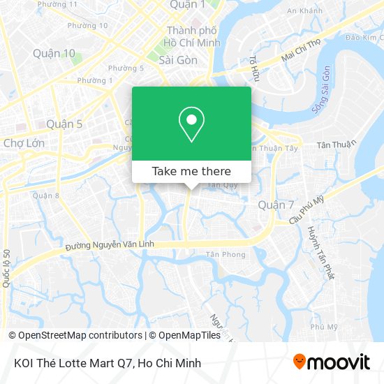 KOI Thé Lotte Mart Q7 map
